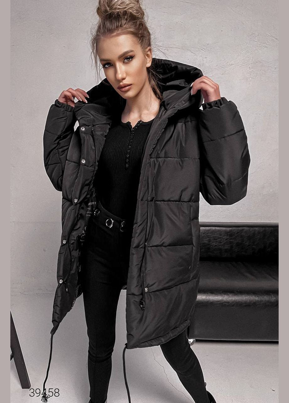 Черная демисезонная зимняя куртка женская Liton