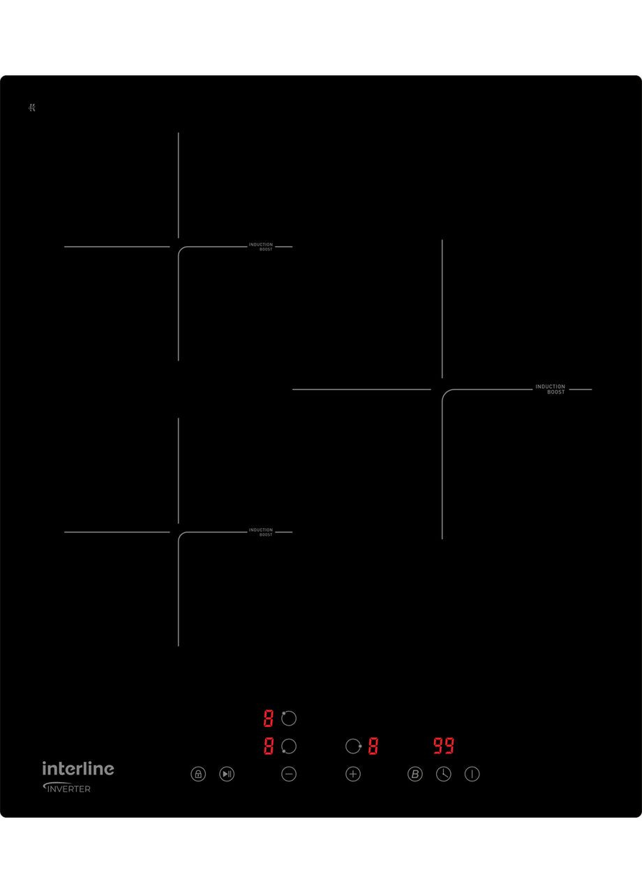 Варочная поверхность индукционная HIV 740 SIB BG + Весы кухонные RZTK Flat Steel 10KG в подарок! INTERLINE (368588382)