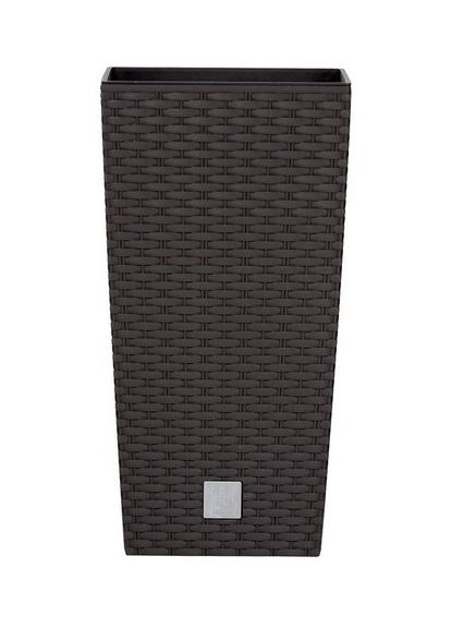 Горщик з кашпо для рослин Rato square - коричневий, 11/26,6 л Prosperplast (329407944)