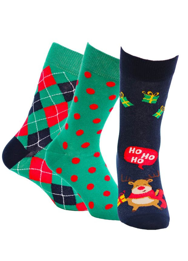 Зелёные мужские новогодние носки Wola новогодние (311199171)