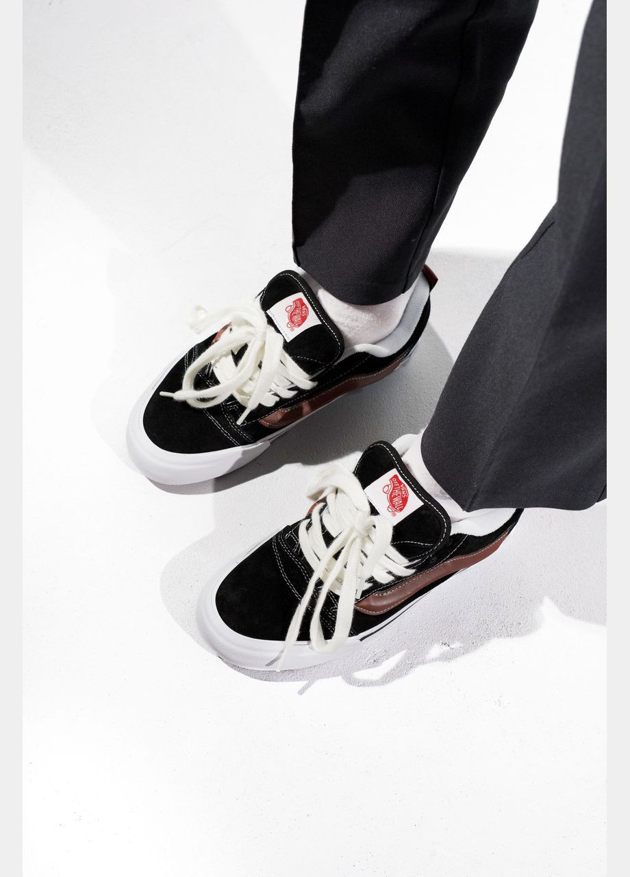 Кеди Vans Knu Skool Black / Bordo Ванс чорні демісезони (324633568)