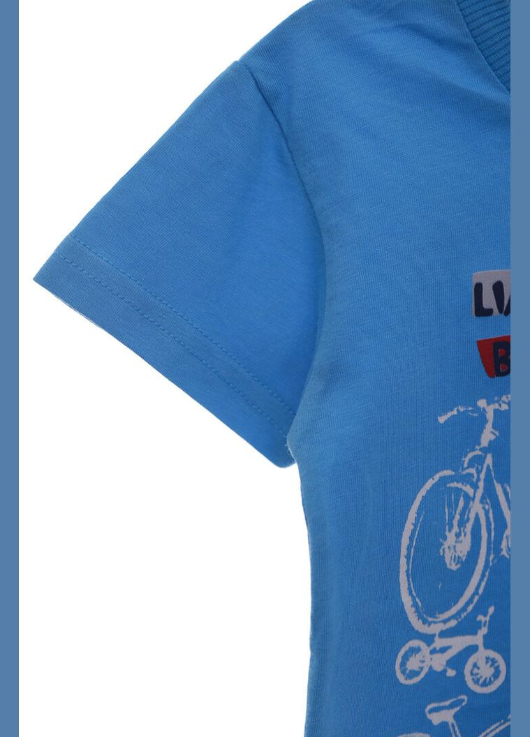 Футболка для хлопчика трикотажна 1996 блакитна 86 см (38046) BABYKROHA (315721529)