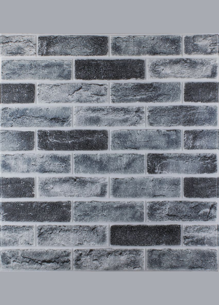Самоклеющийся декоративный 3D панель кирпич серосиный клинкер 700x700x5мм (413) 3D Loft (298400682)