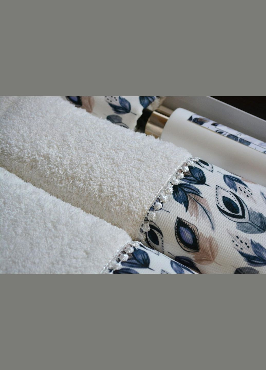 Подарунковий набір рушників La, 3 шт. з ароматом Esme Ekru Maison білий