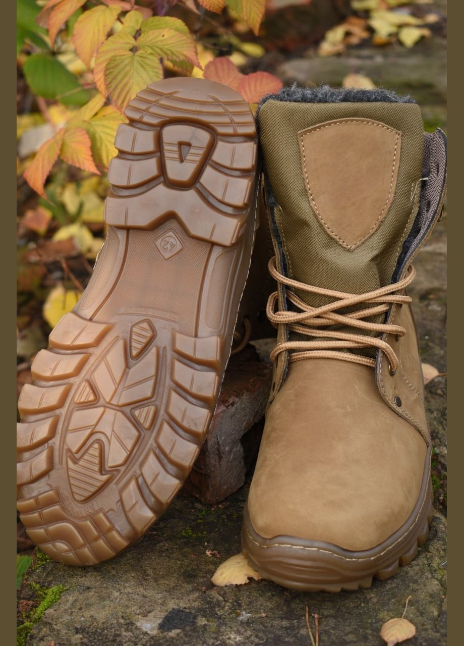 Мужские Зимние Тактические Берцы. 36-48р Койот. 100% Натуральная кожа! MSZM-1026 No Brand (301148012)