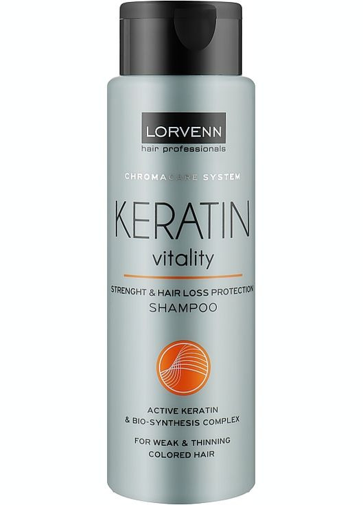 Шампунь для слабкого, потоншеного, фарбованого волосся Keratin Vitality Shampoo 300ml (984871-70868) Lorvenn (369112004)