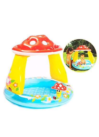 Дитячий надувний басейн Грибок 57114 з навісом Intex (365641321)