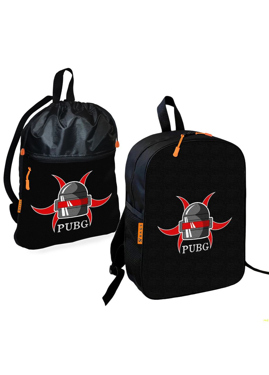 Школьный рюкзак детский Пабг/PUBG + Сумка для обуви спортивной формы рюкзак-мешок для мальчика (2107) No Brand (331484990)