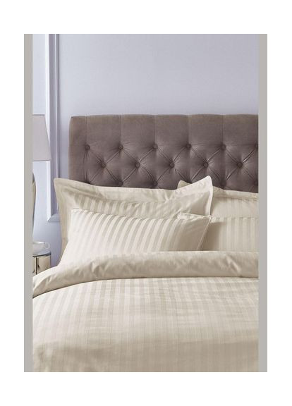 Двуспальный комплект Постельного белья Страйп Сатин Champagne 180х220 SP2-2 Vital-Textile (367087303)