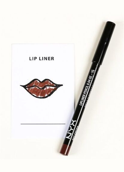 Контурный карандаш для губ Slim Lip Pencil BROWN (SPL802) NYX Professional Makeup (279364408)