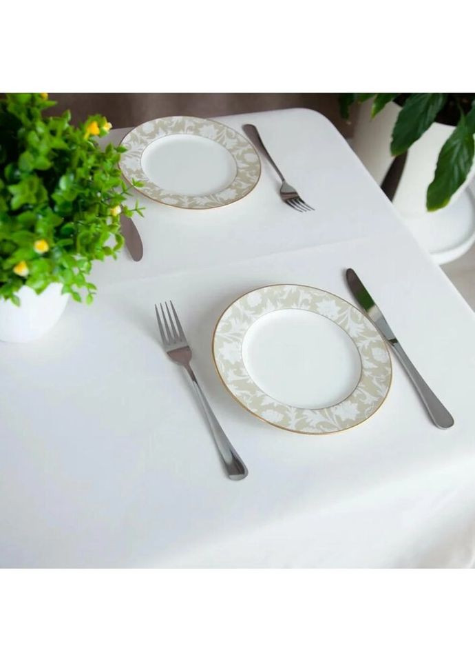 Скатерть водоотталкивающая Aquastop Snowy С-04222-30307 150х150 см снежная ТЕП (319551663)