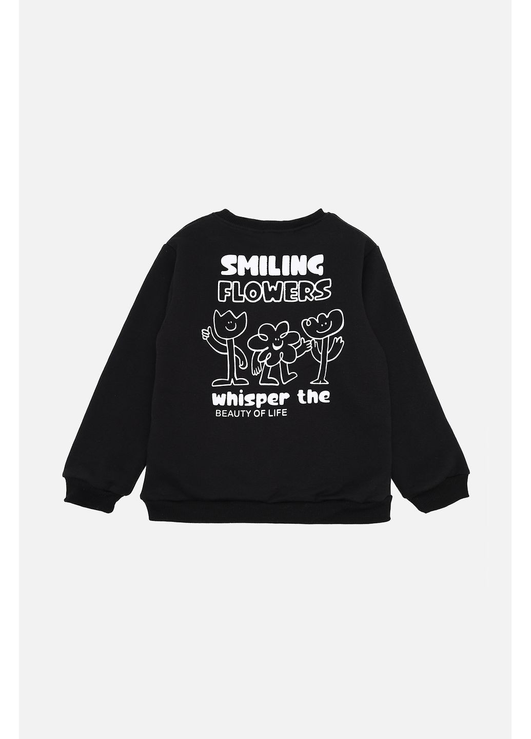 Yuki світшот для дівчинки колір чорний cb-00284819 чорний футер