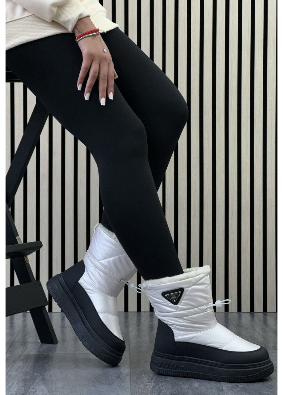 Бежевые сапоги дутики женские зимние бежевые No Brand