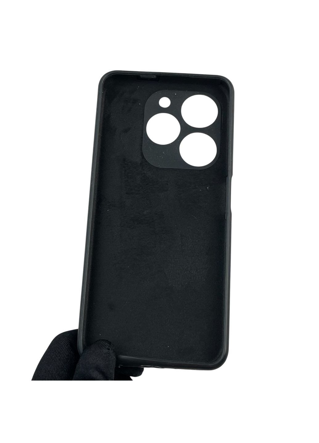 Чохол для Spark 20 (KJ5n) силіконовий з мікрофіброю нековзний на техно спарк 20 чорний Tecno (366387926)