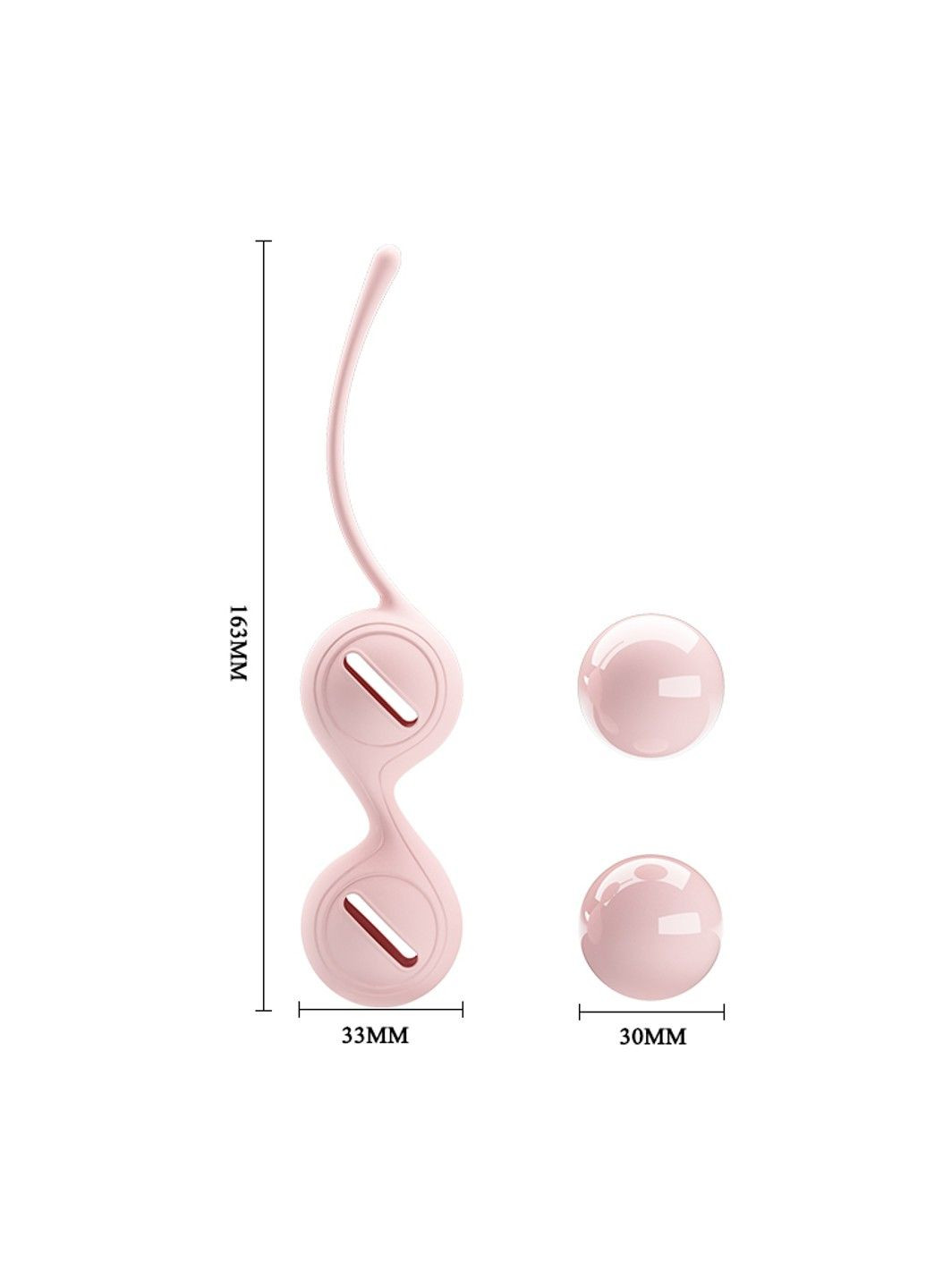 Вагинальные шарики KEGEL (светло-розовый) No Brand (283328500)