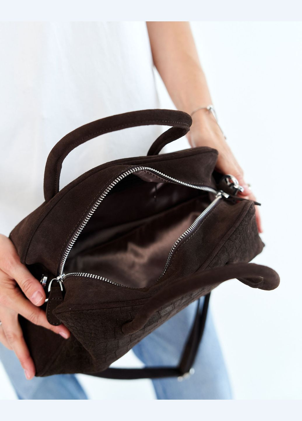 Сумка женская кросс боди нат. кожа (wel-K73165) шоколадный WeLassie (341491798)