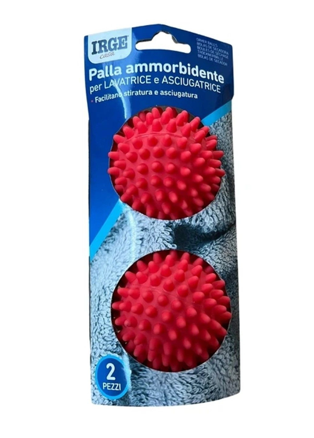 Кульки для пом'якшення білизни у пральній машині та сушарці 2 шт червоні IRGE (331786817)