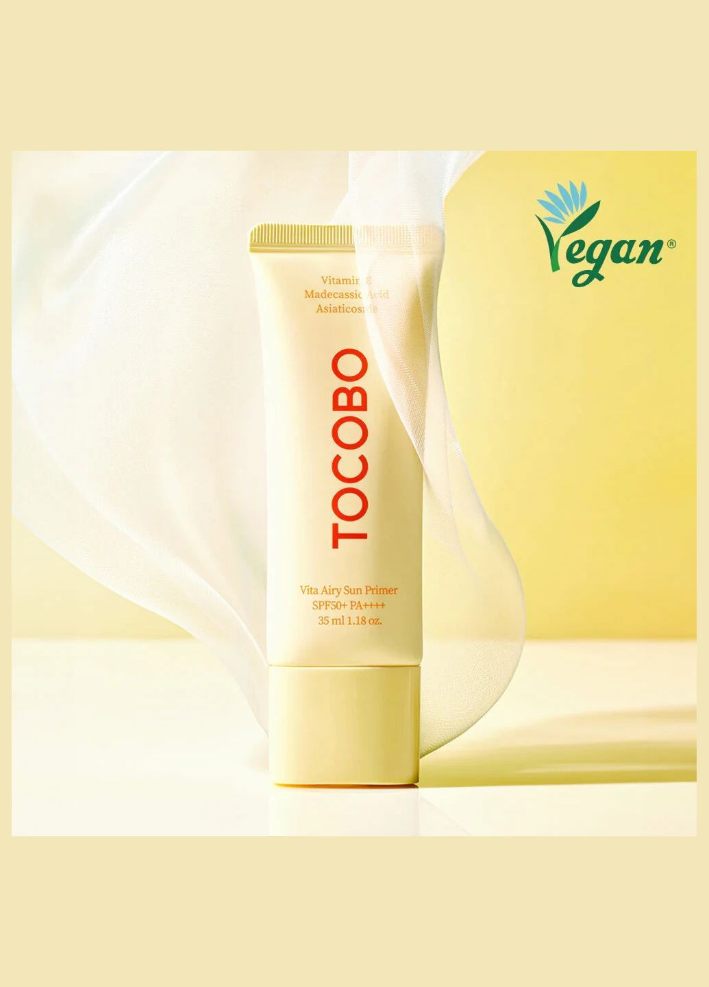 TOCOBO Солнцезащитный праймер для лица Vita Airy Sun Primer SPF50+ PA++++, 35 мл — Крем, Южная Корея (329999267)