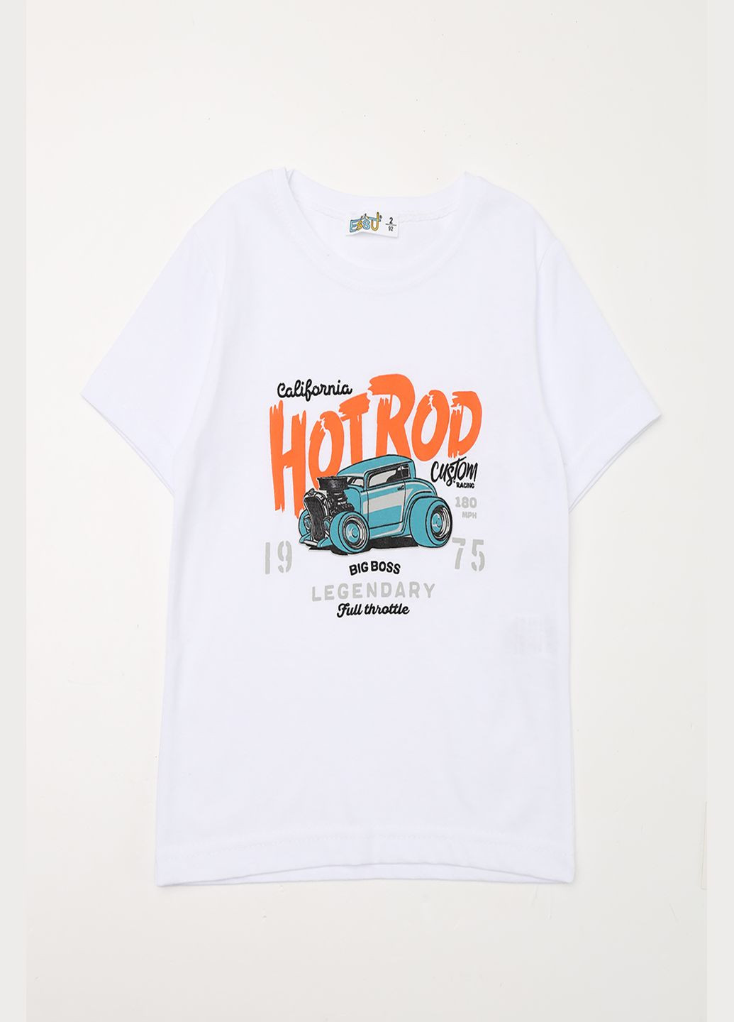 Біла літня футболка з коротким рукавом для хлопчика колір білий cb-00277090 Essu