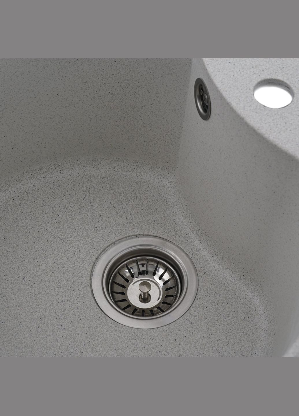 Гранитная мойка для кухни TURAS 480 матовая Белая в точку Valeso (358059930)