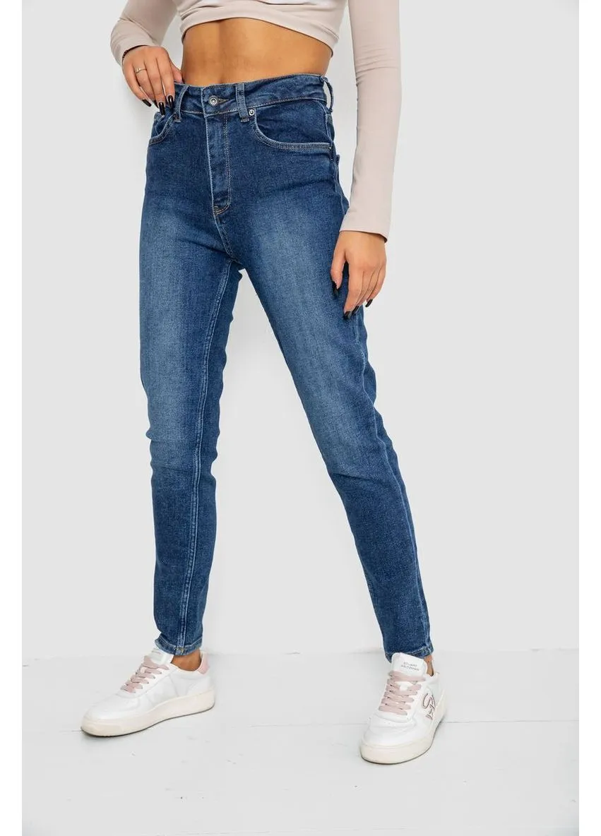 Джинси жіночі Mom-fit стрейч, колір синій, 244R1143 Ager - (382860317)