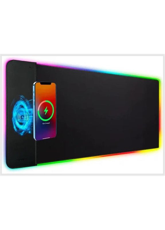 Коврик для мыши с беспроводным зарядным устройством (T543-F) RGB Illuminated 15W Wireless Charging Mouse Pad CHOETECH (336960104)