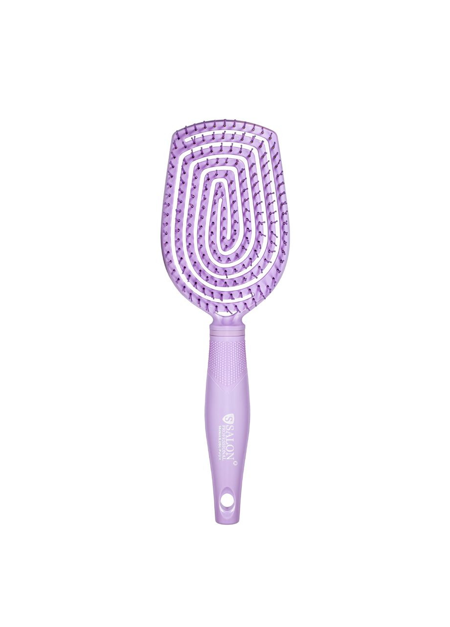 Щітка для волосся масажна продувна з нейлоновою щетиною 98290 SL, Pink Рожева Salon Professional (336961289)