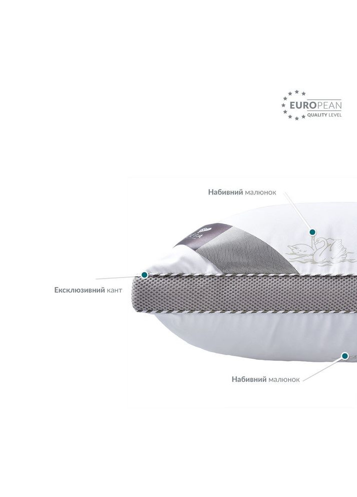 Подушка Classica Soft 3D 50х70 см трикамерна штучний пух антиалергенна біла м'яка IDEIA (342128761)