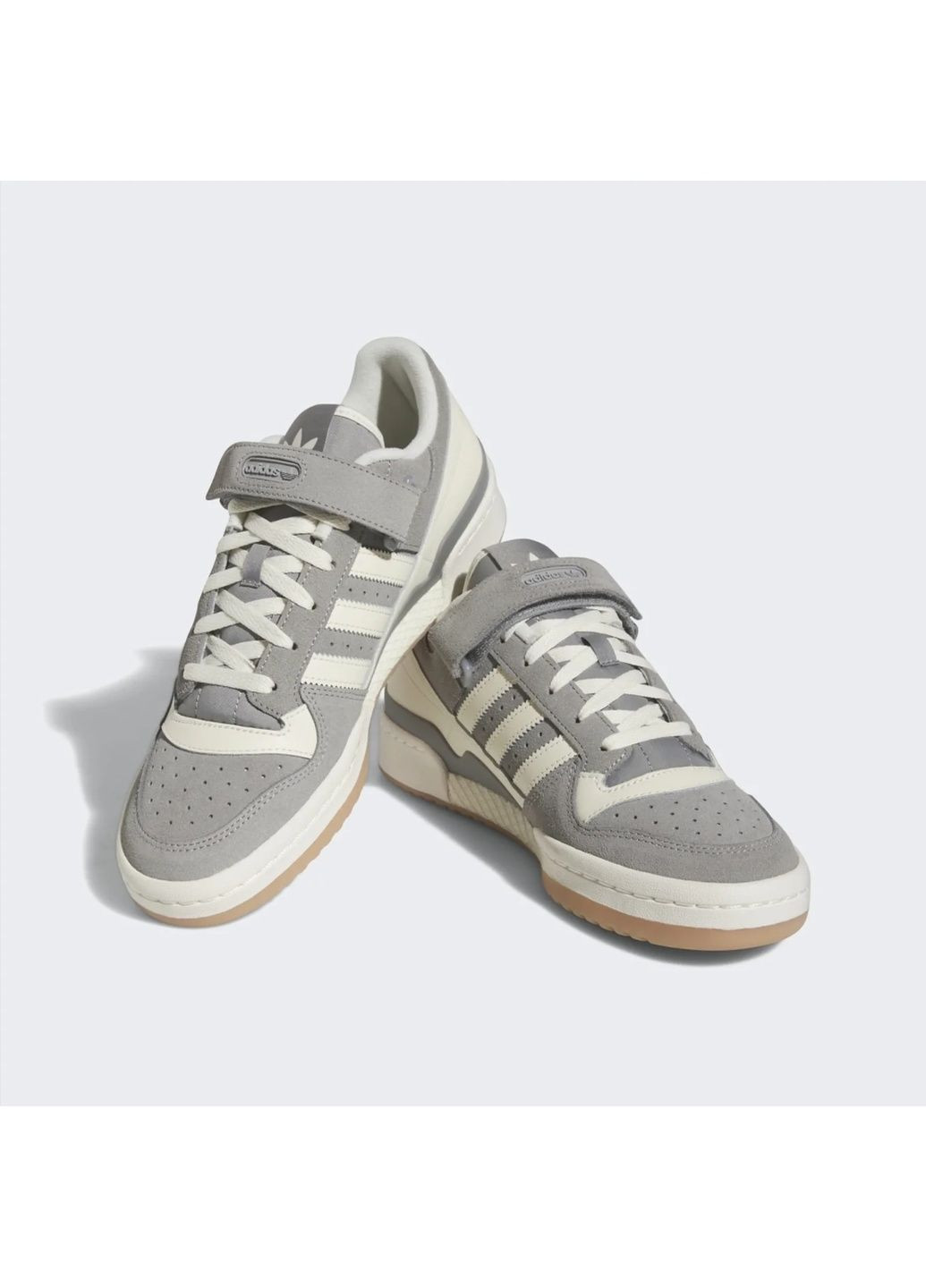 Сірі кросівки чоловічі forum low shoes grey fz6253 adidas