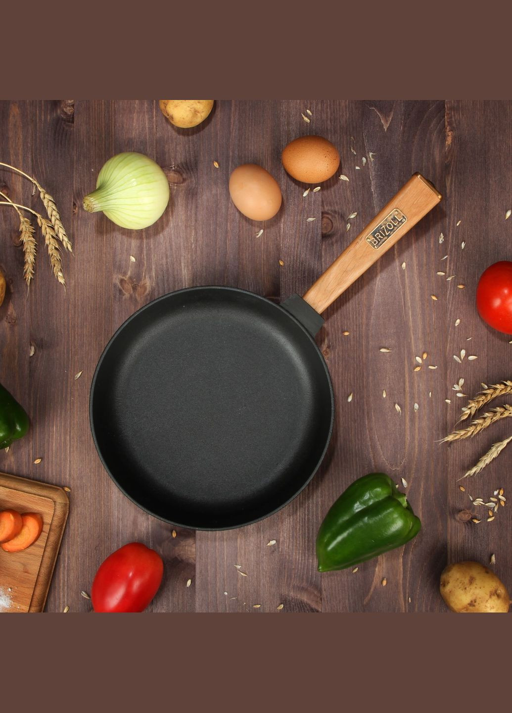 Чавунна сковорода Optimа 260 х 40 мм Brizoll (322732463)