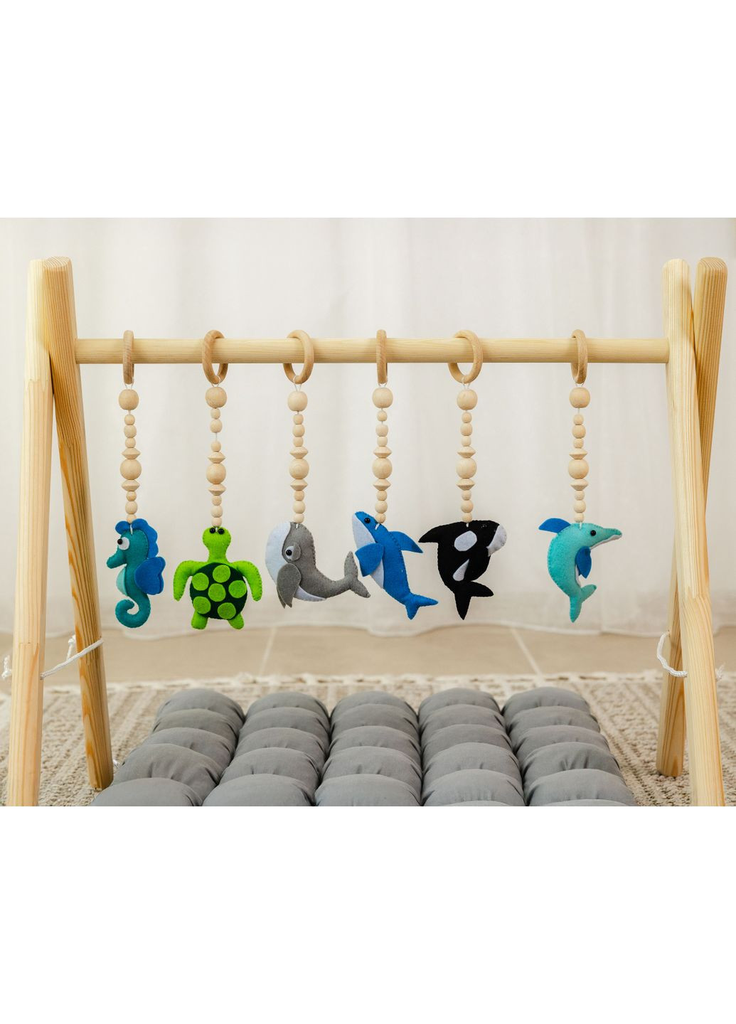 Мобіль дитячий підлоговий Бебі Джим XRMASTER Підводний світ з сірим матрациком No Brand (350313828)