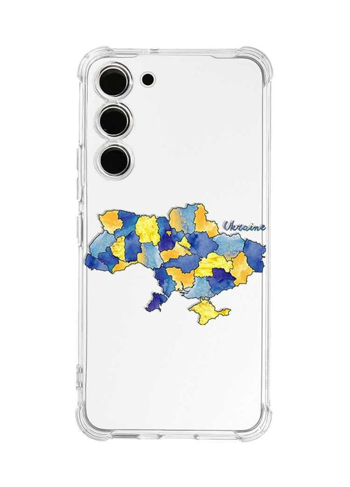 Чохол з потовщеними кутами на Samsung Galaxy S23:: Карта України (принт 261) Creative (360666939)