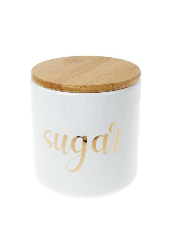 Банка керамическая Sugar с бамбуковой крышкой 0,55 л. 32099 Flora (354225111)