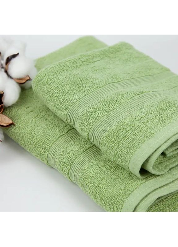 Хлопковое полотенце для лица 50*90 см, 500 г/м2 Tender Touch Салатовый (252105090) ТЕП однотонный салатовый