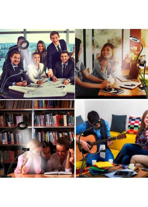 Набор блоггера с держателем и LED подсветкой кольцо на прищепке Selfie MDR No Brand (371793940)