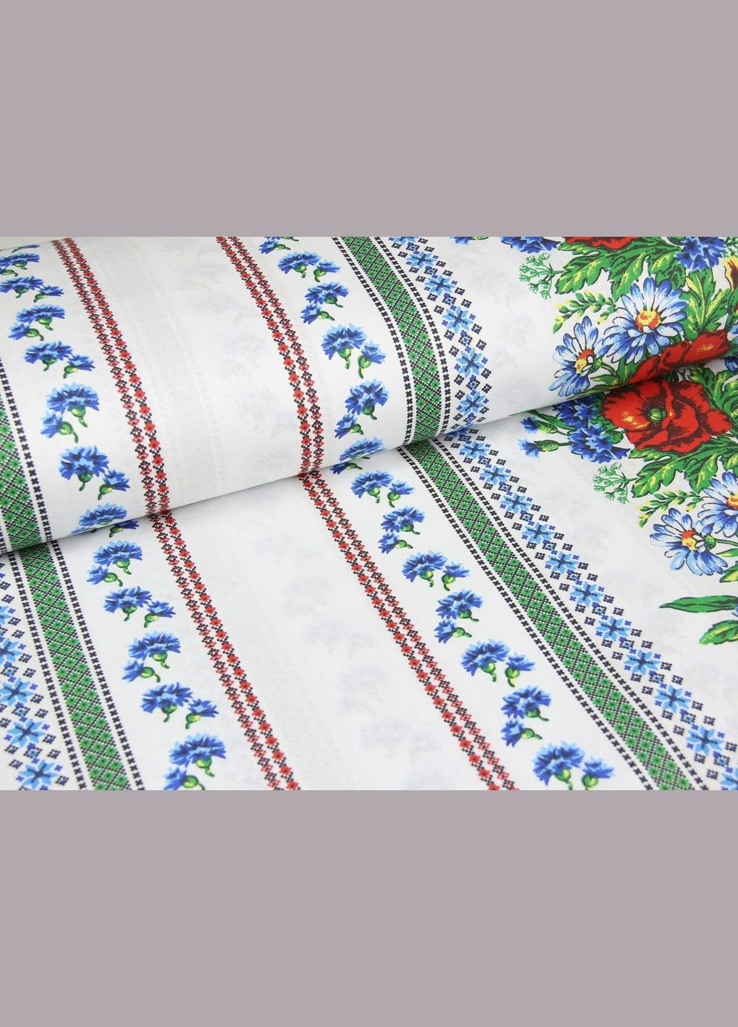 Скатерть для кухни на стол тканевая из льна в украинском стиле вышиванки 150х110 см (Е0508В-3) No Brand (306633224)