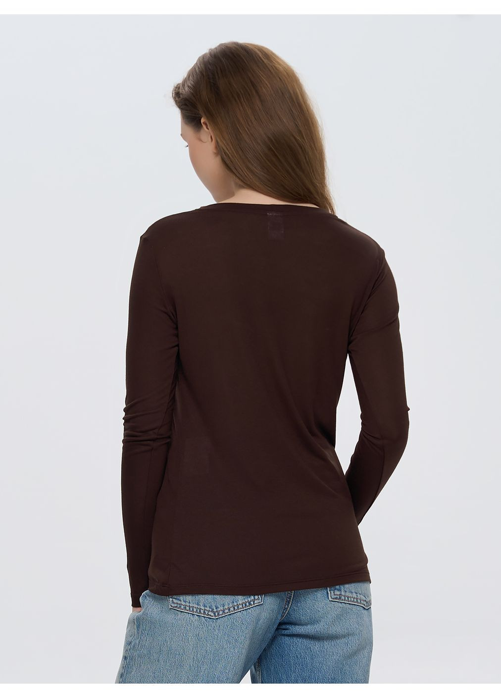 Женский лонгслив из тонкой вискозы белого цвета ТМ РОЗА Роза (360750981)