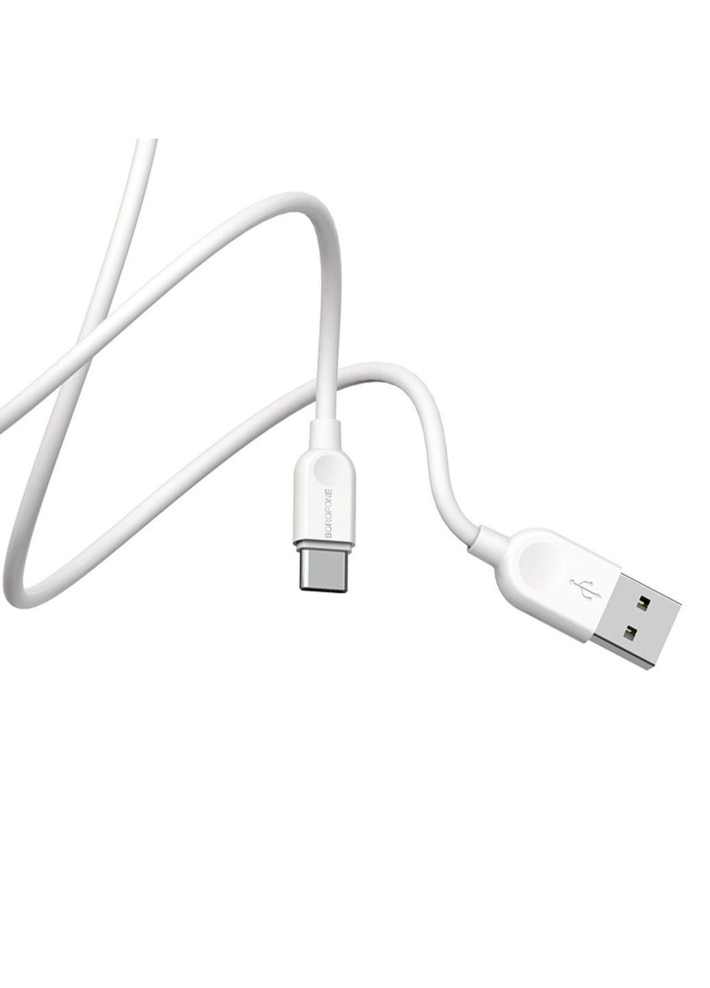 Кабель BX14 USB to Type-C 2.4A, 1m, PVC, TPE connectors, White Borofone (369456738)