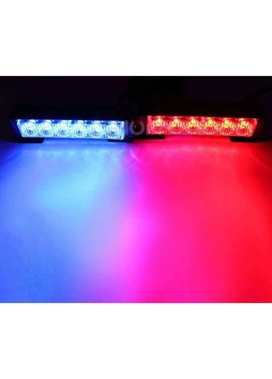 Яскраві світлодіодні автомобільні стробоскопи КРАСНО-СІННЯ, Проблискові маячки, поліцейські мигалки (2 LED) ABS (369165396)