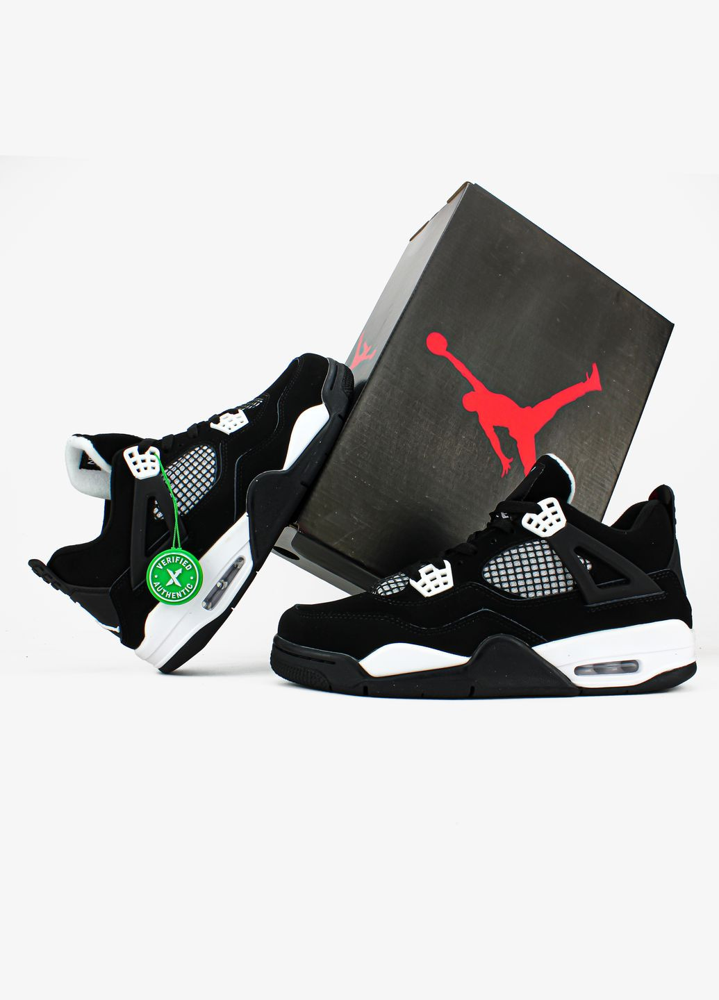 Чорні всесезон кросівки чоловічі і жіночі nike air jordan 4 retro white tunder black | найк аір джордан 4 ретро чорні No Brand