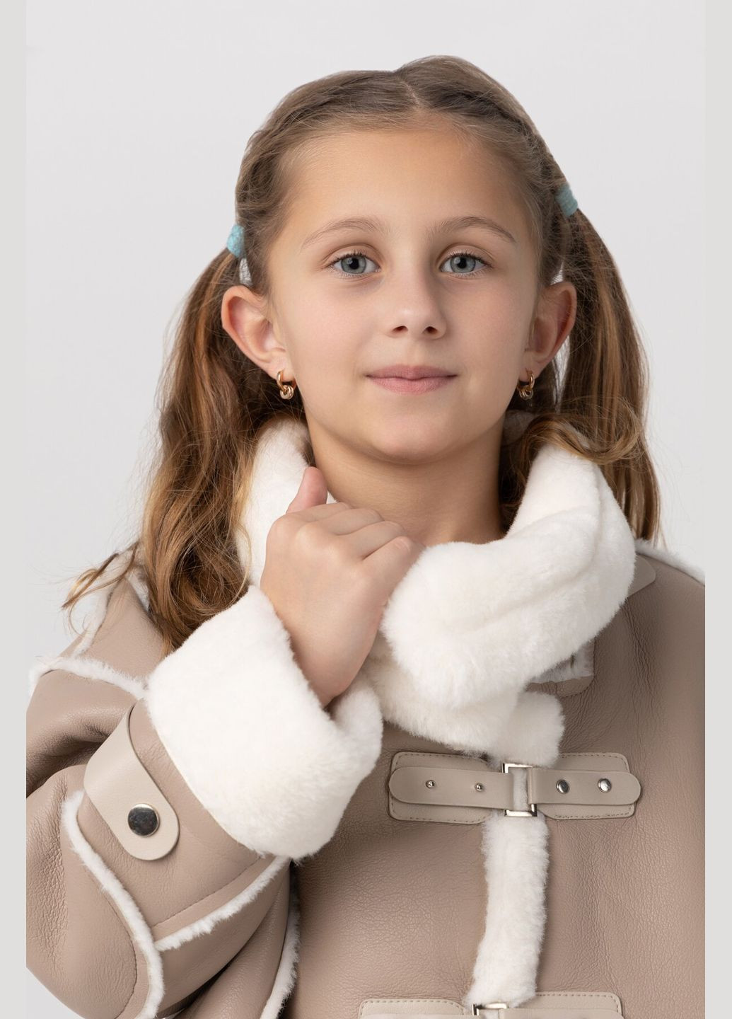 Дубленка для девочки 8587 164 см Бежевый (2000990214034W) shop (2000990214034) Yekipeer (269367249)