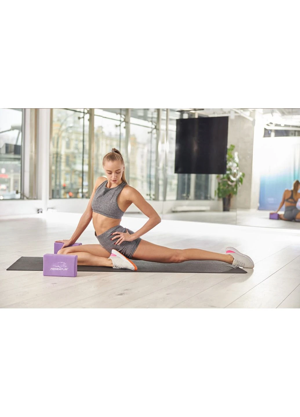 Блок для йоги 4006 Yoga Brick Фіолетовий PowerPlay (389400885)