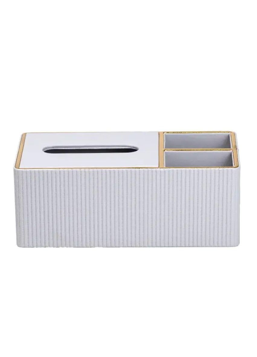 Серветниця-органайзер з еко-шкіри 3 відділення 27*14*10 см Білий HP9128 TS Kitchen (370801859)