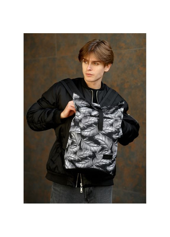 Чоловічий рюкзак ролл RollTop KZN принт "Palm" Sambag (329692832)
