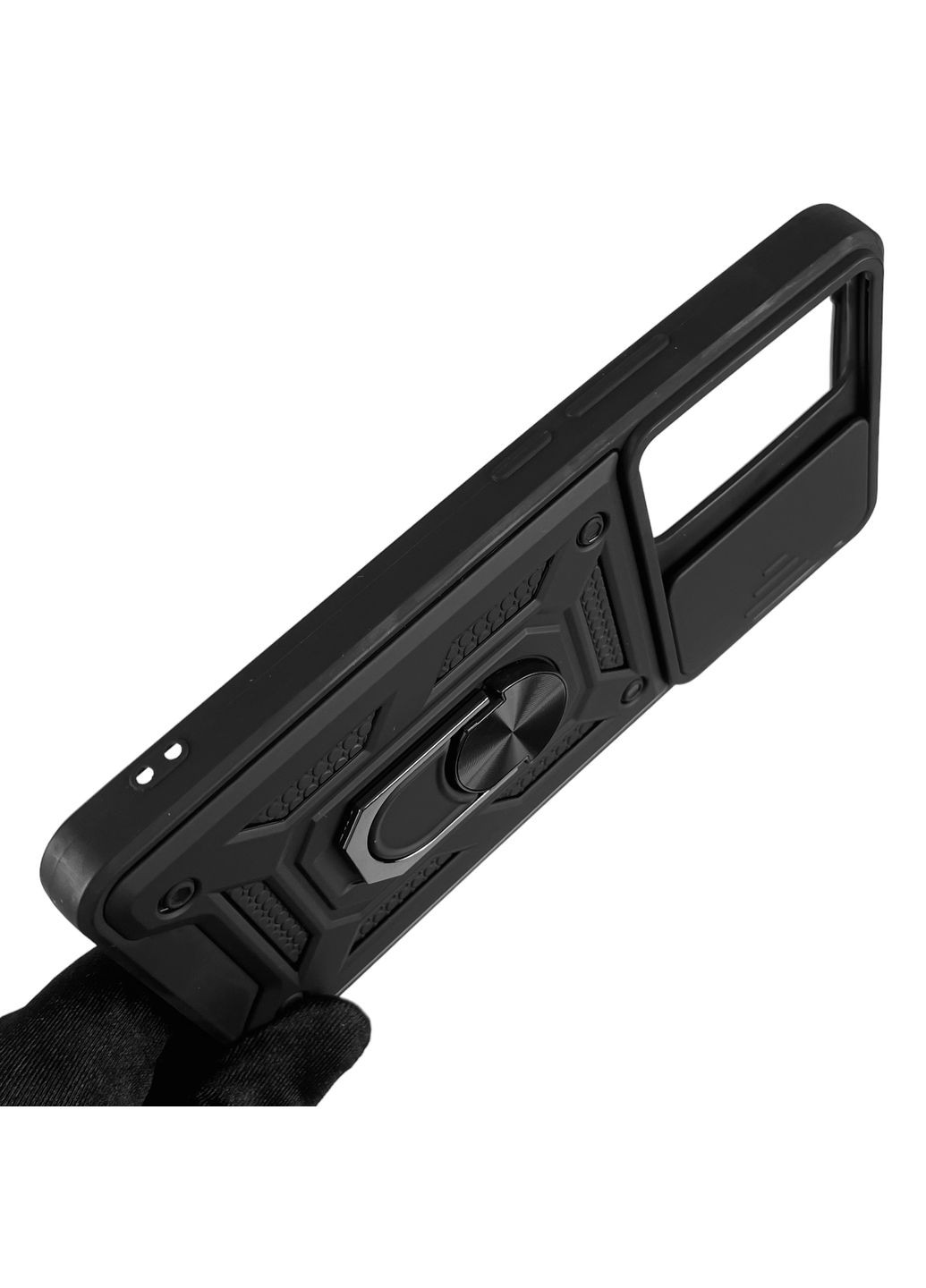 Чохол для 12T броньований з кільцем зі шторкою на сяомі 12т чорний rg1 Xiaomi (366020177)