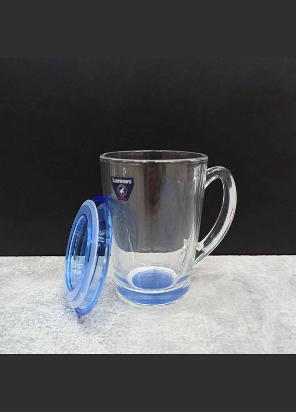 Чашка з кришкою NEW MORNING BLUE 320мл Синя Luminarc (294206399)