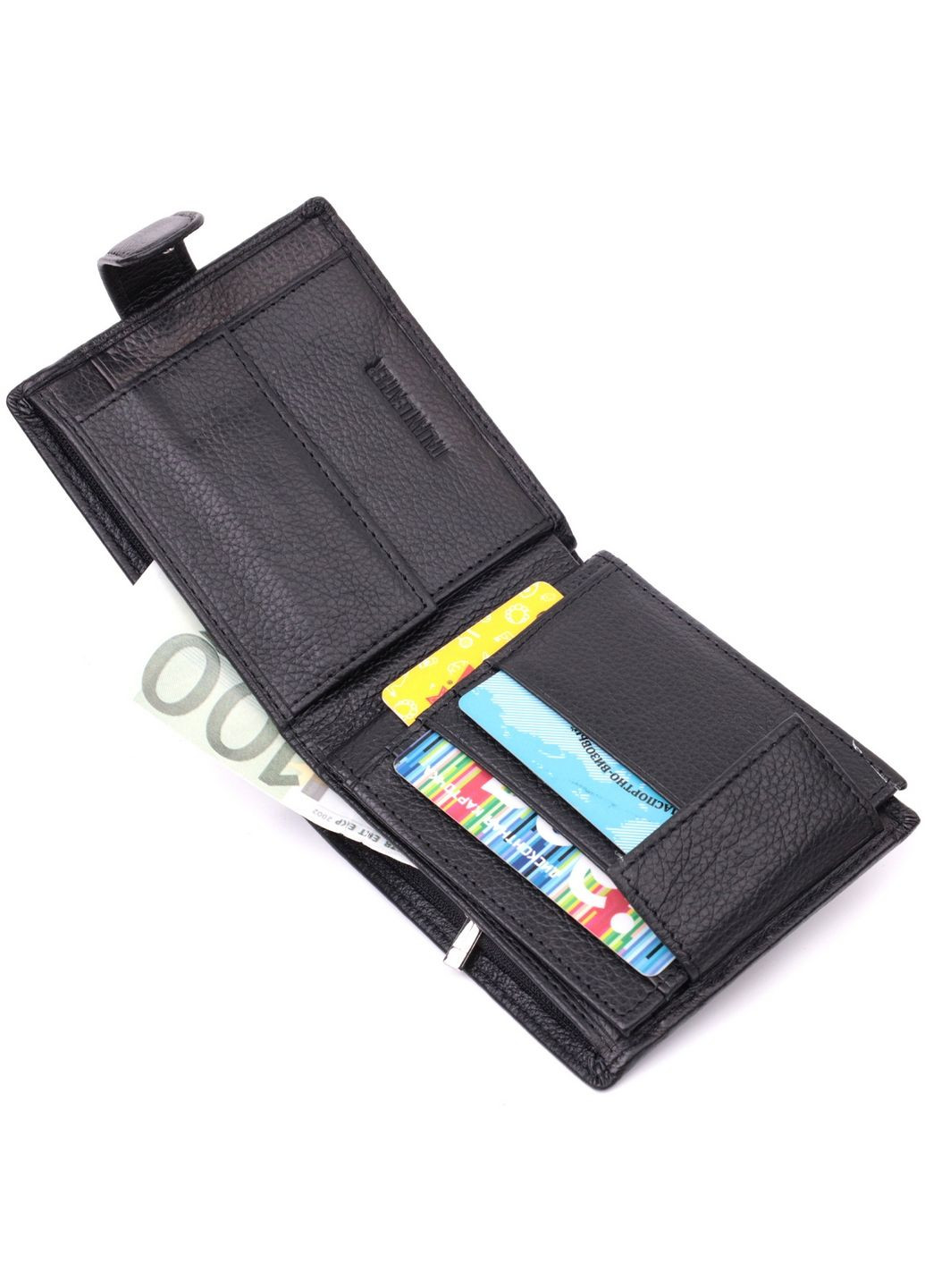 Чоловічий шкіряний гаманець 12х10х2 см st leather (288048052)