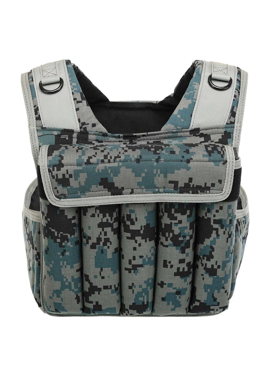 Жилет обважнювач з регульованою вагою WEIGTH VEST LP8195-10 1-10кг (нейлон, наповнювач-металеві кульки, чорний-сірий) LiveUp (361439931)