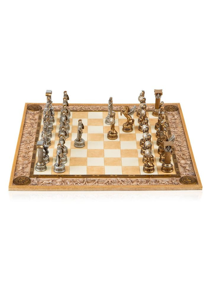 Набор элитных подарочных шахмат Греция 43,3х43,3 см фигурки из полистоуна 77745AA Veronese (302239013)