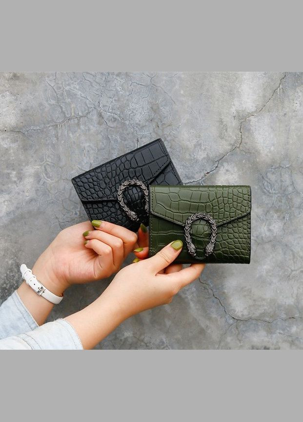 Женский мини кошелек подкова под клатч под рептилию, маленький кошелек экокожа с подковой (BRT) Brettani (336552391)